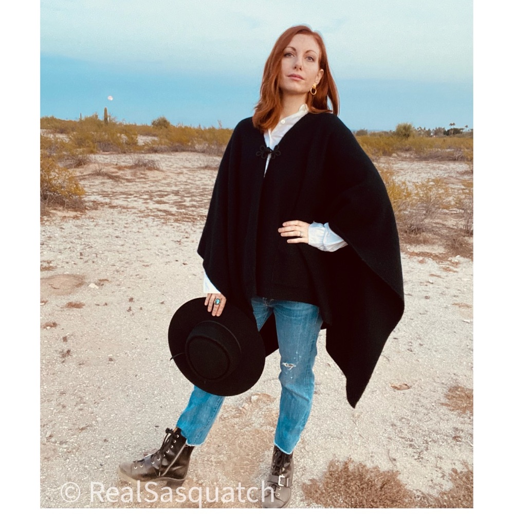 Vintage 90s Pierre Cardin wool/nylon cape poncho